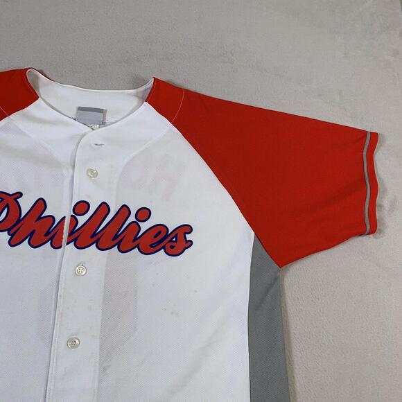 VTG Philadelphia Phillies Jersey Mens Size Medium‎ White Ryan Howard MLB U62 - Picture 5 of 16